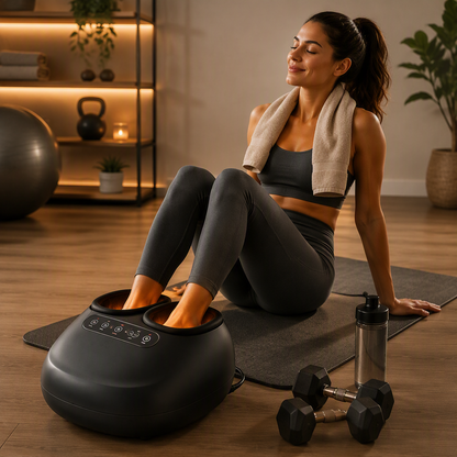 Masseur pieds pour la récupération musculaire après une séance d'entraînement ou d'exercice