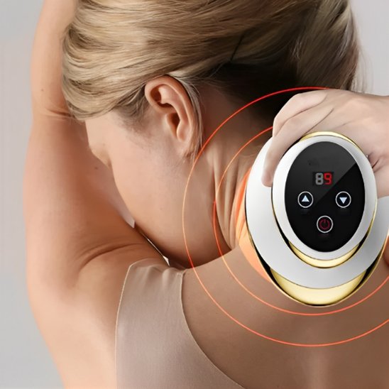 Appareil de massage pour le dos utilisé sur la nuque afin de détendre les muscles et favoriser la récupération