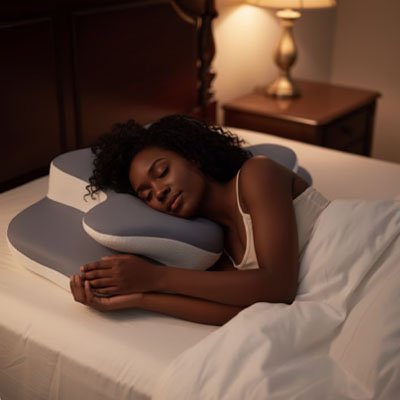 Oreiller cervical à mémoire de forme offrant un soutien optimal de la tête et du cou pendant le sommeil