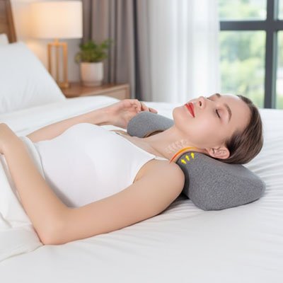 Oreiller cervical orthopédique conçu pour maintenir l’alignement naturel des cervicales durant le sommeil