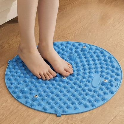 Tapis d’acupression circulaire bleu pour la relaxation et le bien-être des pieds au quotidien